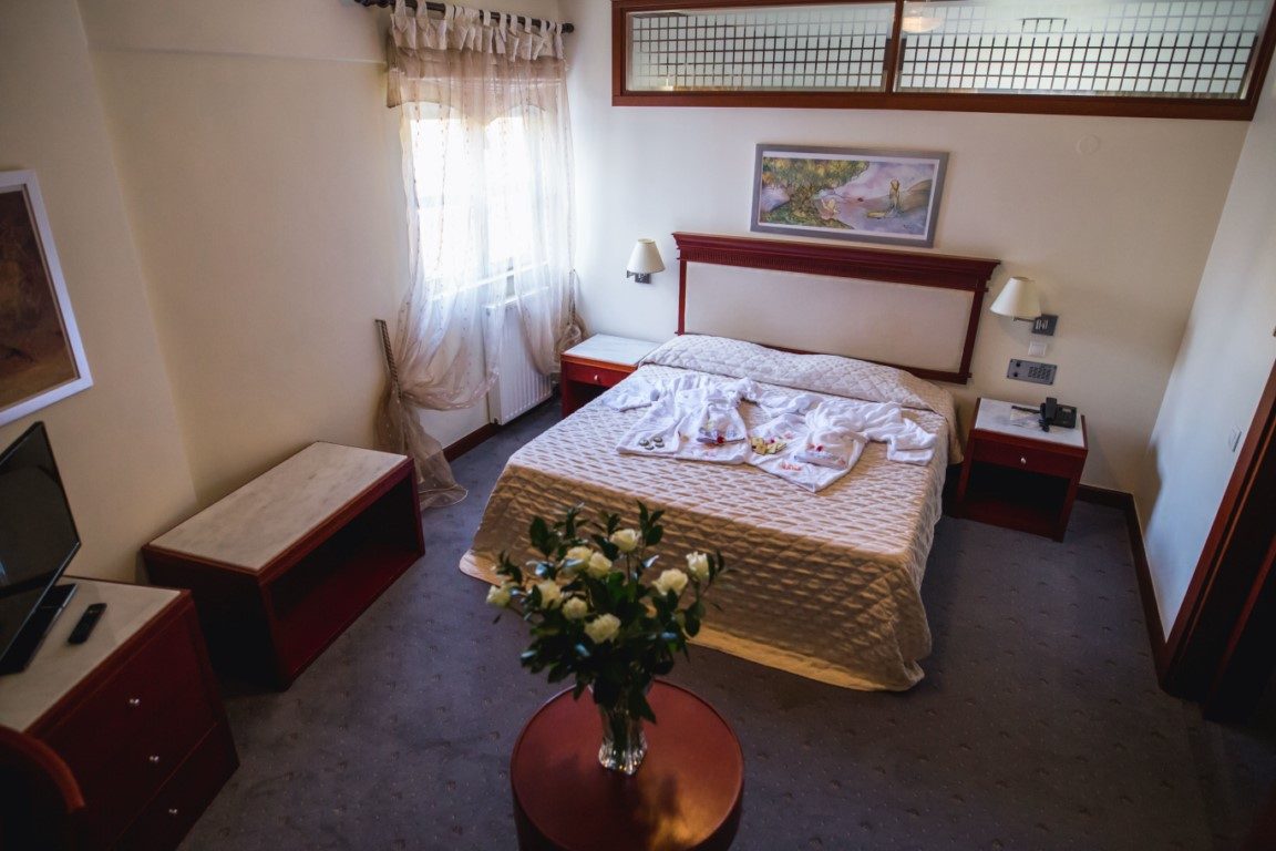 A room at Crithoni’s Paradise Hotel